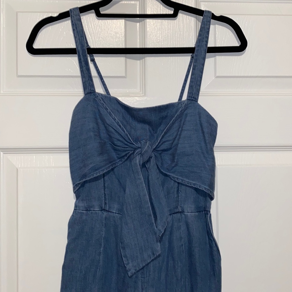 Faux Denim Jumpsuit